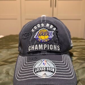 Vintage Los Angeles Lakers Championship 2009 Cap Gray Kobe Bryant Basketball NBA